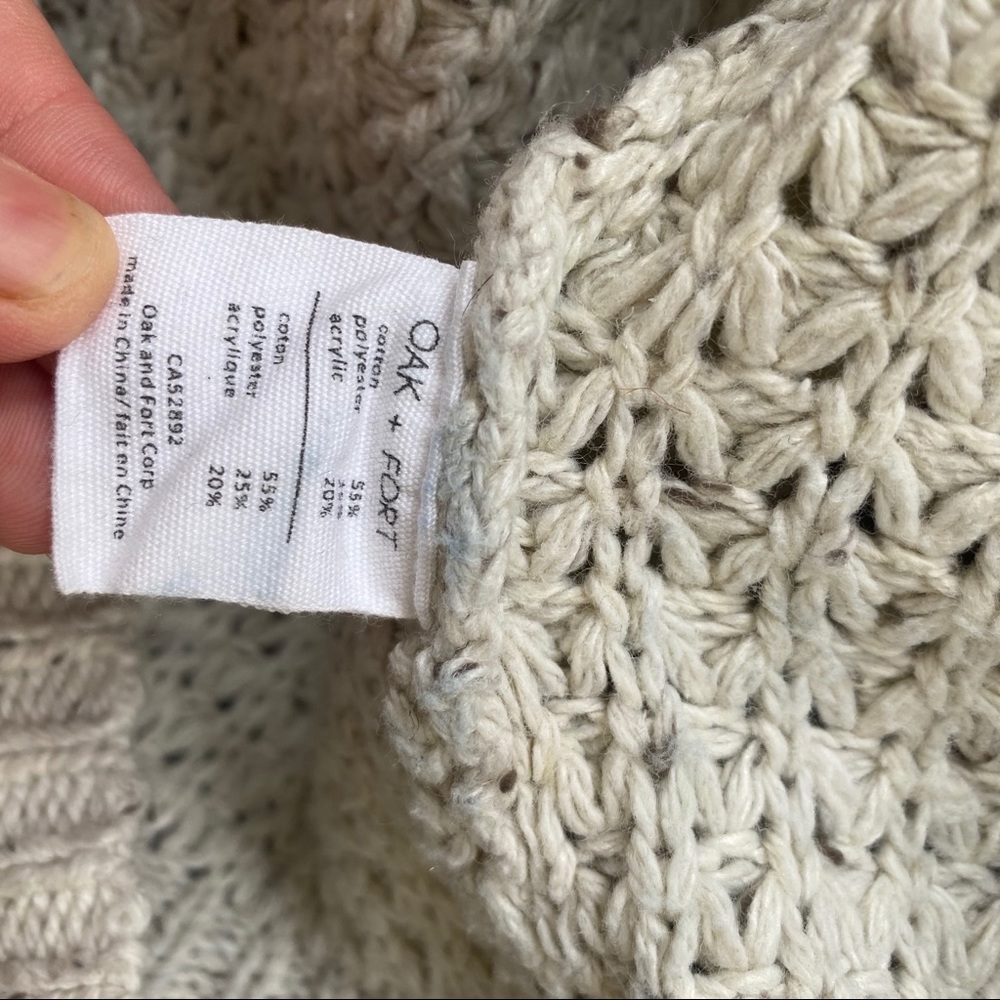 Oak + Fort Chunky Heavy Knit Sweater Sz Small - Picture 5 of 6